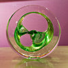 Twist Glass Sculpture, Green - Teign Valley Glass