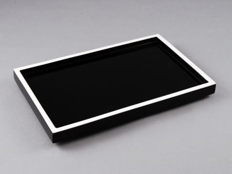 Vanity Tray Black with White Trim - Pacific Connections