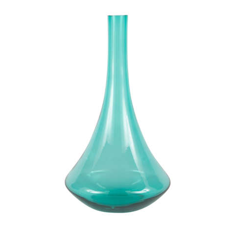 Venus Glass Vase, Blue Glass - Gold Leaf Design Group
