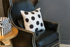 Harlequin Polka Dot Black On White - Sabira Collection