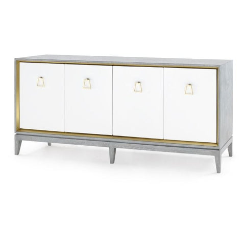 Cameron 4-Door Cabinet, Gray - Bungalow 5