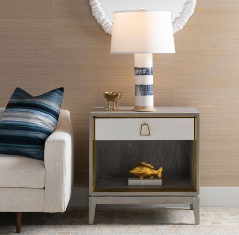 Cameron One-Drawer Side Table, Gray - Bungalow 5