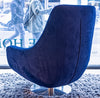 Baci Swivel Chair Harlequin Indigo - Lazar