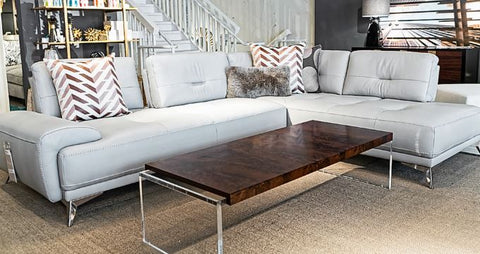 i764 Leather Sectional, Left Facing - Incanto