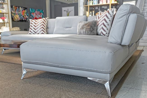 i764 Leather Sectional, Left Facing - Incanto