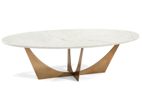 Marble And Brass Cocktail Table - John-Richard