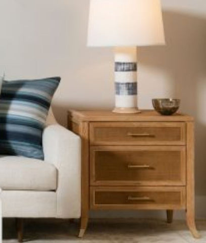 Paulina 3-Drawer Side Table, Natural - Bungalow 5
