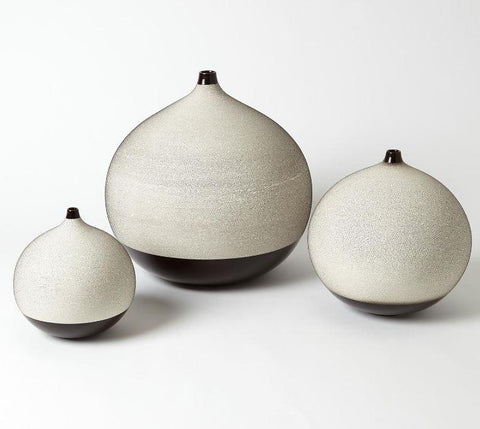 Pixelated Ball Vase, Black/Brown - Global Views