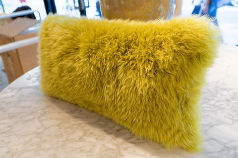 Long Wool Lime Pillow 11