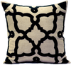Natural Linen/Charcoal Velvet Pillow - Callisto Home