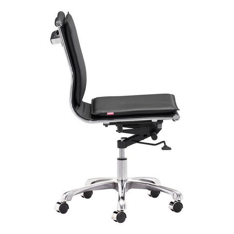 Lider Plus Armless Chair Black - Zuo Modern
