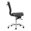 Lider Plus Armless Chair Black - Zuo Modern