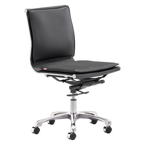 Lider Plus Armless Chair Black - Zuo Modern