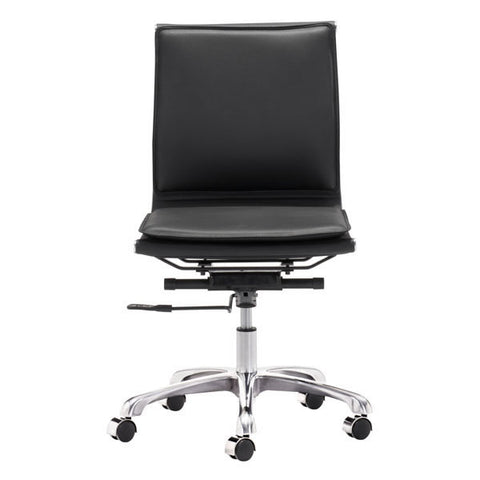 Lider Plus Armless Chair Black - Zuo Modern