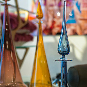 Tear Drop Petite Decanter, Ice Blue - Joe Cariati