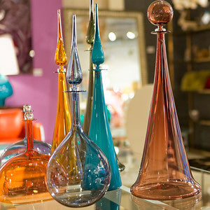 Straight Cone Petite Decanter, Azure - Joe Cariati