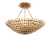 Broche 8 Light Antique Gold Ceiling Mount - Crystorama