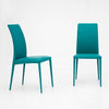 Charm Eco Leather Chair in Turquoise - Tonin Casa