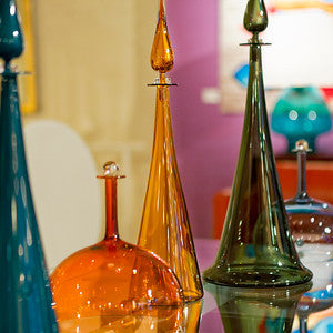 Straight Cone Petite Decanter, Amber - Joe Cariati