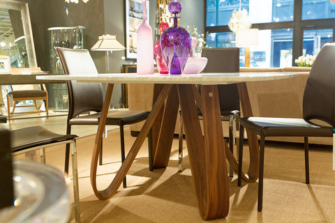 Butterfly Dining Table With White Marble Top - Tonin Casa