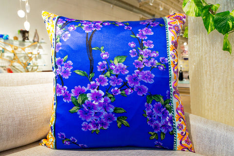 Cherry Silk Pillow Purple - Ann Gish