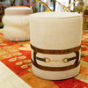 Equus Round Buckle Ottoman - V Rugs & Home