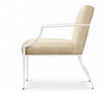 Richard Mishaan Berkley Leather Chair w/ White Powder Coating - Bolier & CO.