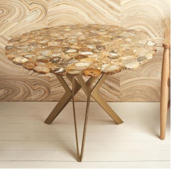 Natural Agate 36" Round Table - Two's Company