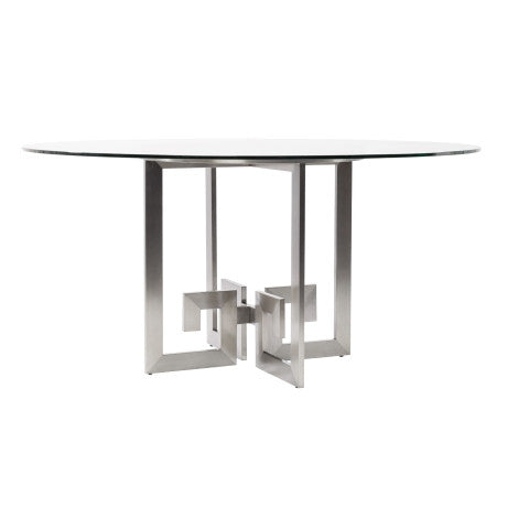 Alyssa Greek Key 54" Dining Table - Belle Meade Signature