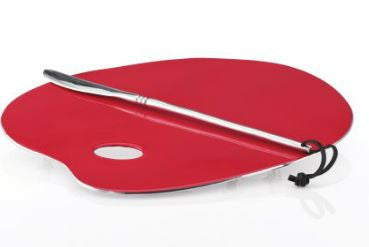Artist Palette Cheese Serving Set Crimson - Nima Oberoi-Lunares