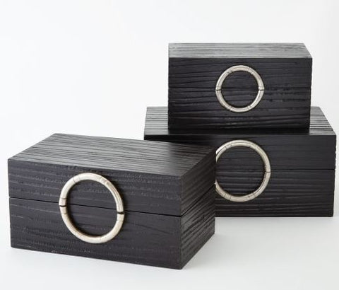 Artisan Jewelry Box-Black/Nickel - Global Views