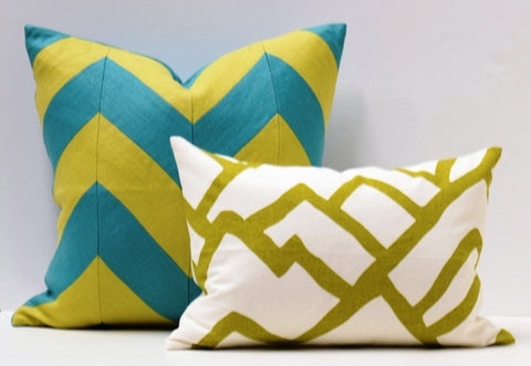 Slubby Linen Zig Zag Pillow - 22x22 - Ryan Studio