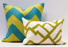 Slubby Linen Zig Zag Pillow - 22x22 - Ryan Studio at Luxe Home Philadelphia 