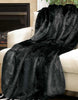 Black Mink Signature Faux Fur Throw - Fabulous Furs
