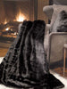 Black Mink Signature Faux Fur Throw - Fabulous Furs