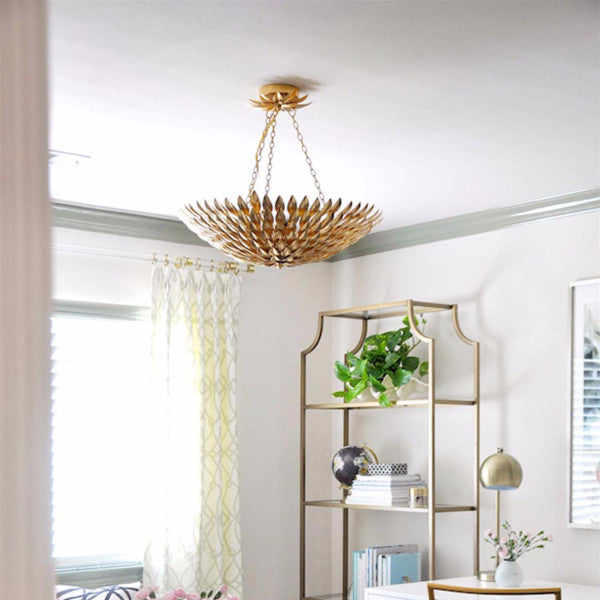 Antique gold hotsell ceiling light
