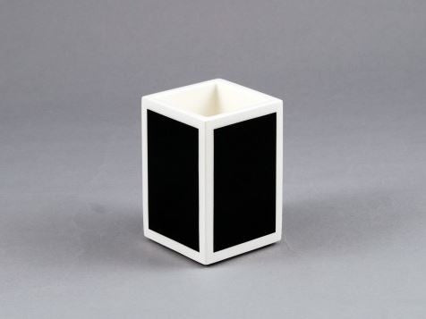 Brush Holder Black with White Trim - Pacific Connections