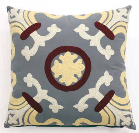 Bright Suzani Modern Pillow - Sabira Collection