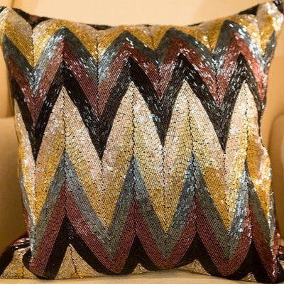 Chevron Multi Stripe Pillow - Sabira Collection