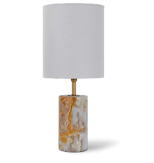 Jade and Brass Mini Cylinder Lamp - Regina Andrew Design