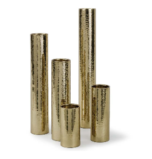 Hammered Bud Vase Set, Gold - Regina Andrew Design
