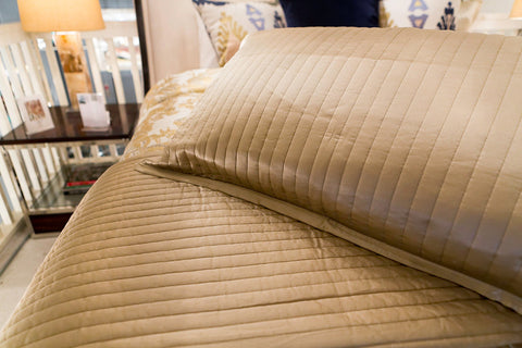 Charmeuse Channel Quilt King Shams - Ann Gish