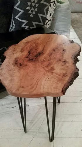 Cherry Burl Side Table - Wood Shop