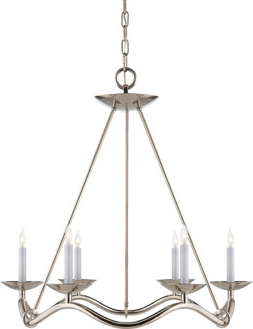 Choros Polished Nickel Chandelier - Visual Comfort