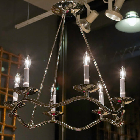 Choros Polished Nickel Chandelier - Visual Comfort