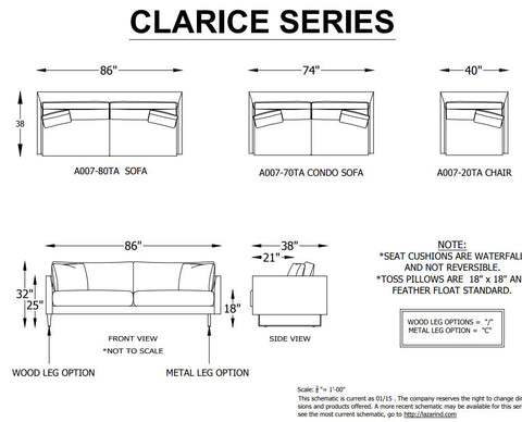 Clarice Condo Sofa - Lazar