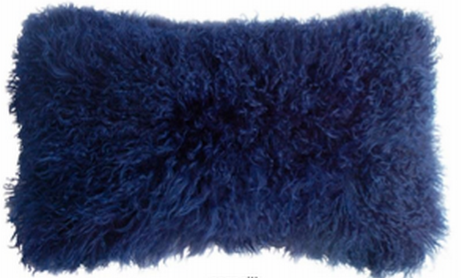 Tibetan Lamb Wool Pillow 11" x 22", Cornsilk - Auskin