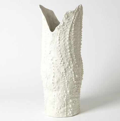 Crocodile Vase, Matte White - Global Views