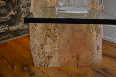 Cantilvered Maple Glass Shelf - Wood Shop