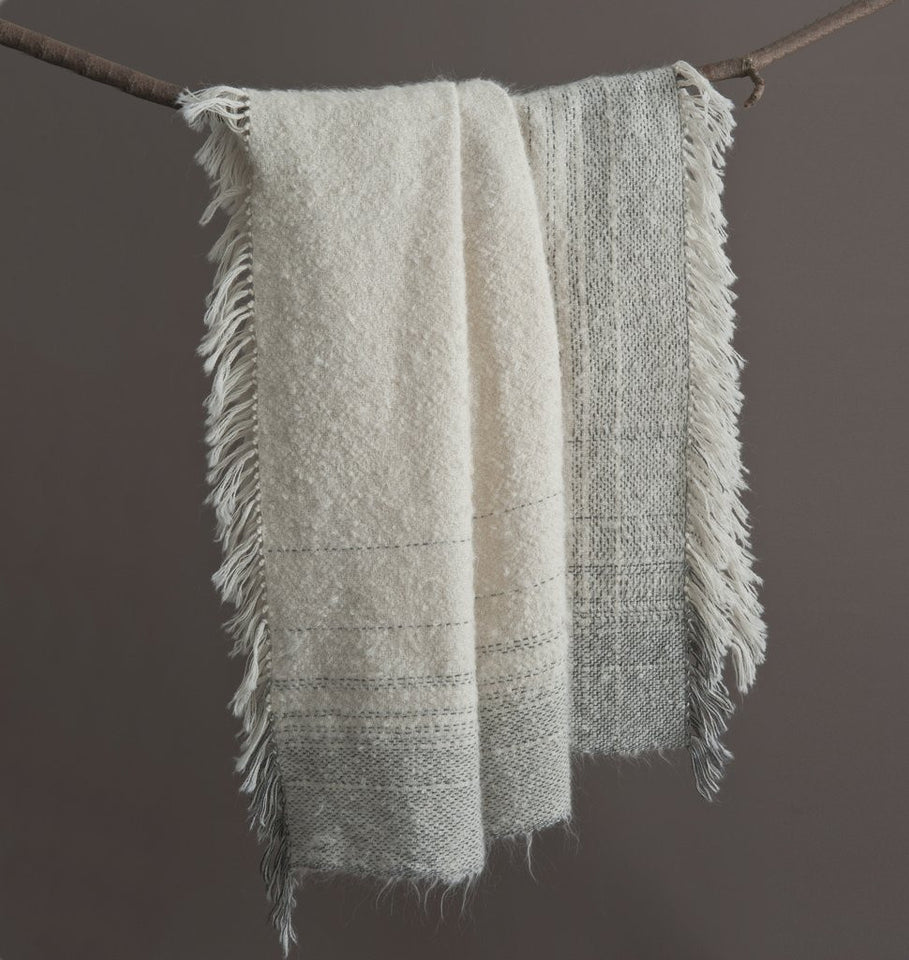 小物 THE NEWHOUSE COCONINO BLANKET NoJo Arctic Adventure Light Blue and Tan I Love You Like No